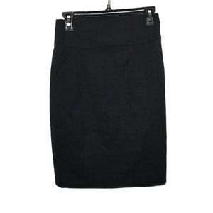 Banana Republic Stretch Gray High Waisted Wool Pencil Skirt Size 0